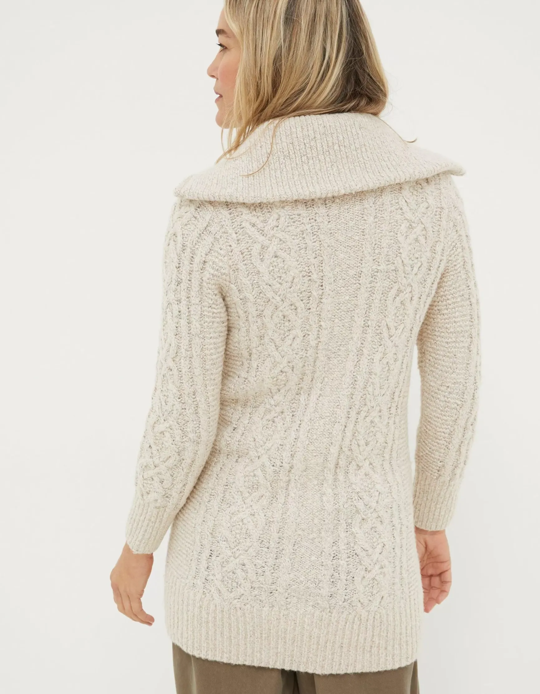 FatFace Alicia Collar Cable Knit Cardigan|Women View All
