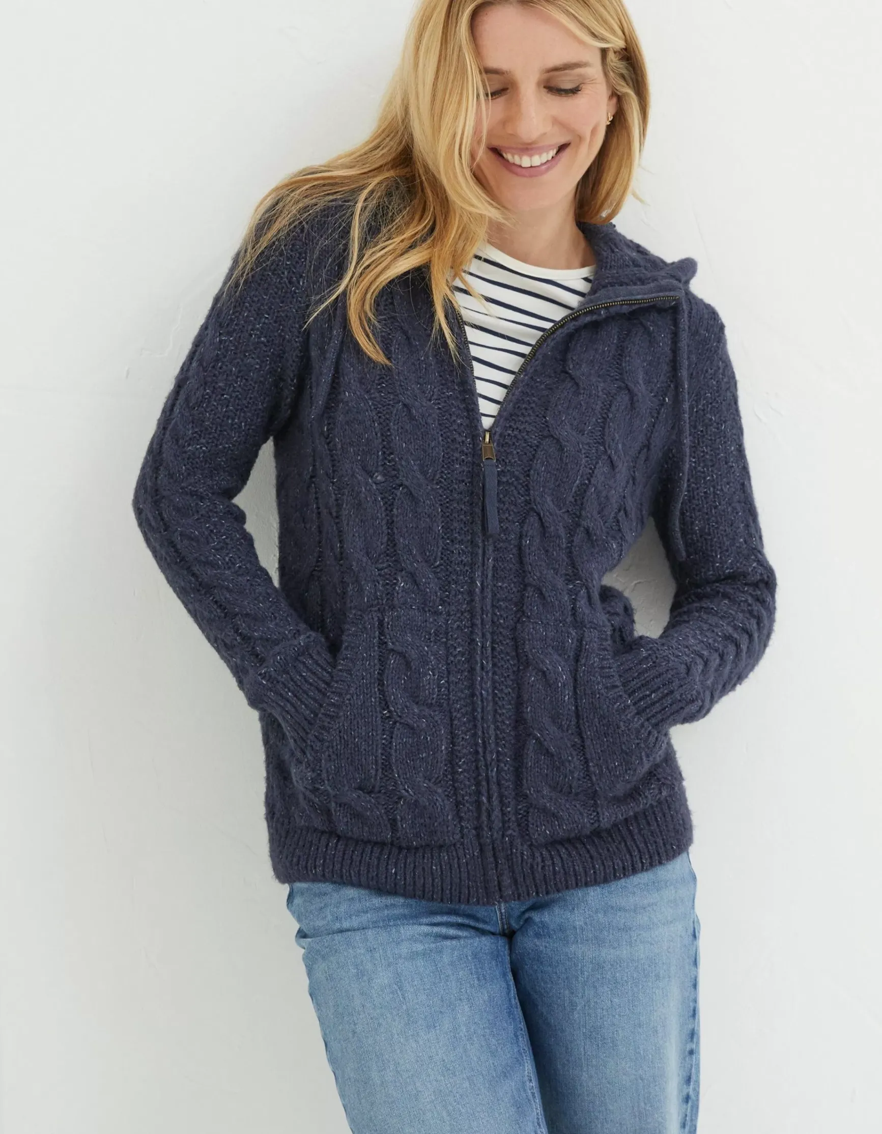 FatFace Alicia Zip Through Hoodie|Women Knitwear
