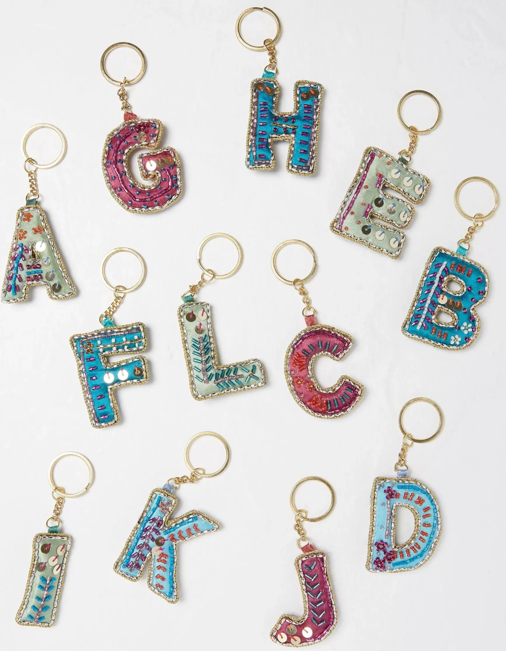 FatFace Alphabet Beaded Keyring A-L|Gifts View All