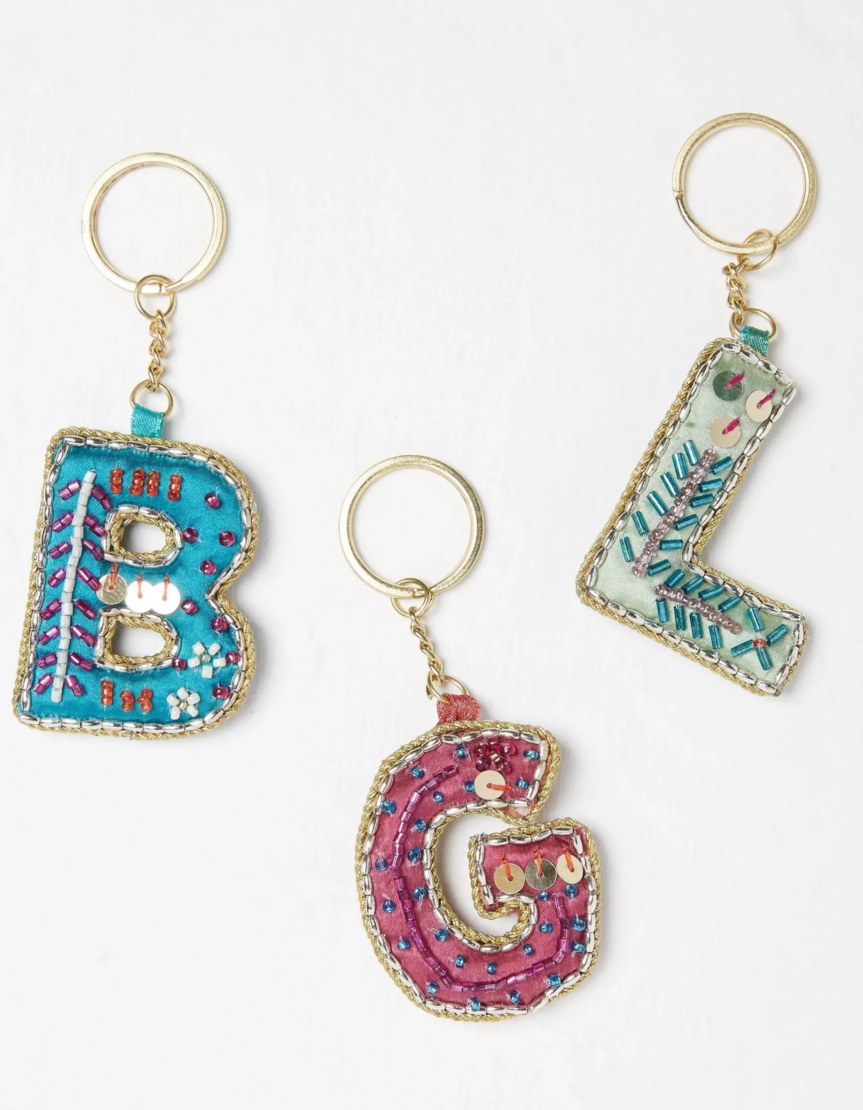 FatFace Alphabet Beaded Keyring A-L|Gifts View All