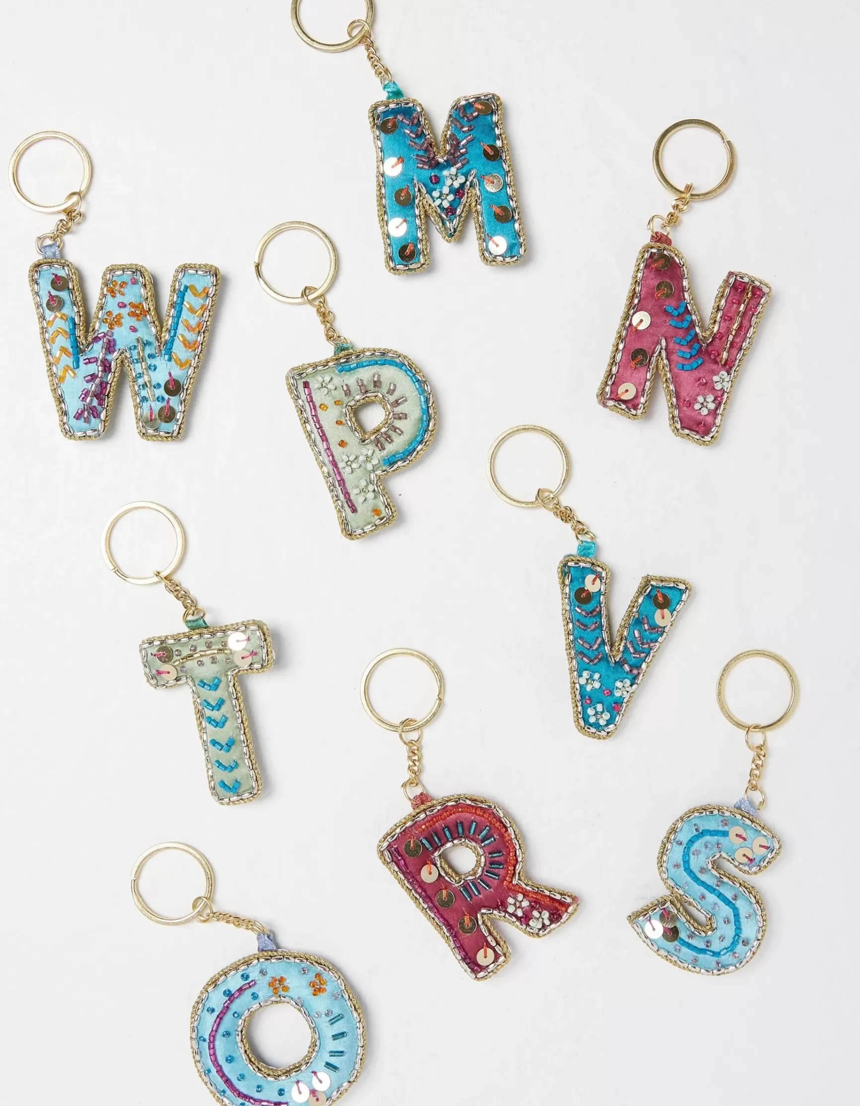 FatFace Alphabet Beaded Keyring M-Z|Gifts View All
