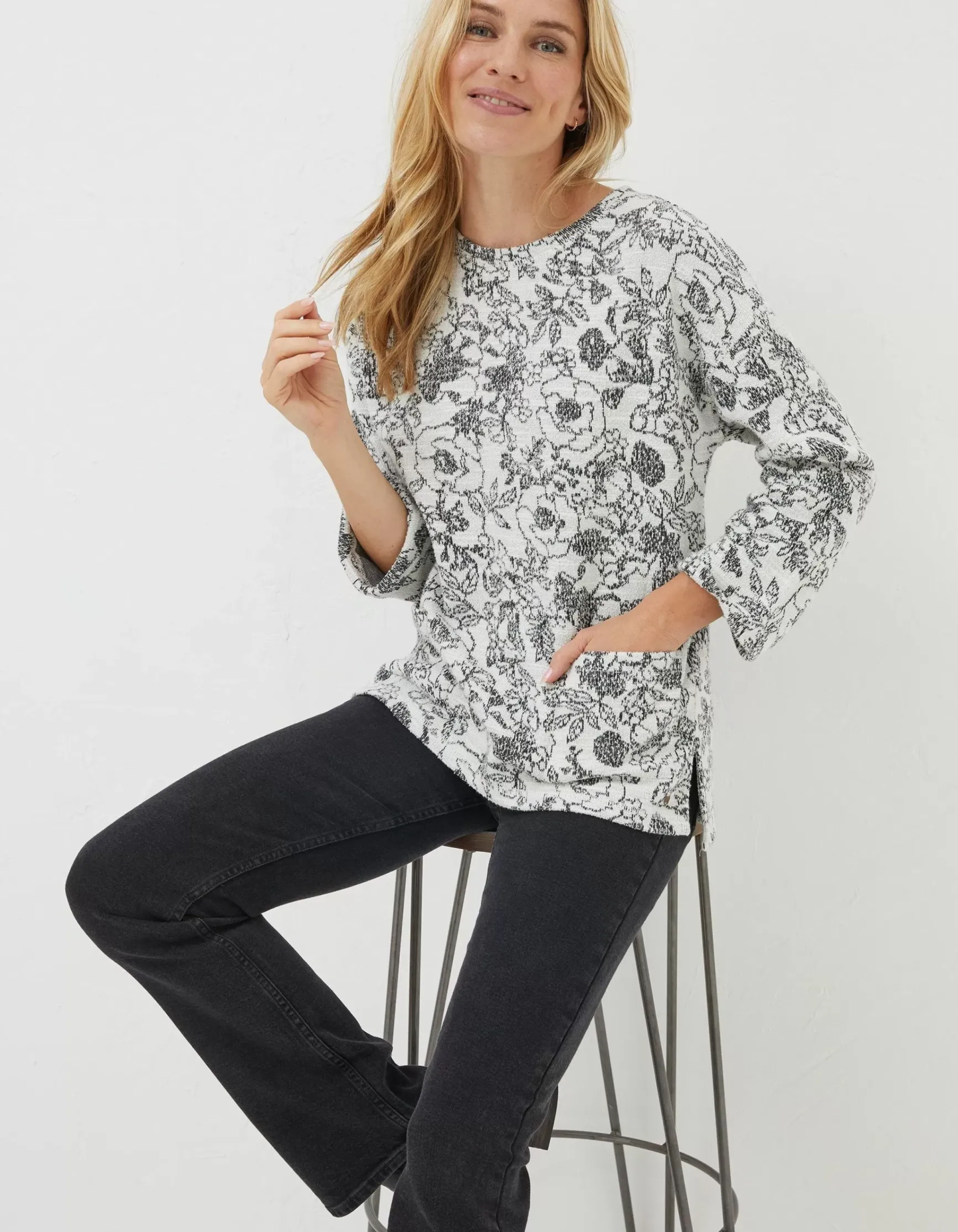FatFace Amari Jacquard Sweatshirt|Women Sweatshirts & Hoodies