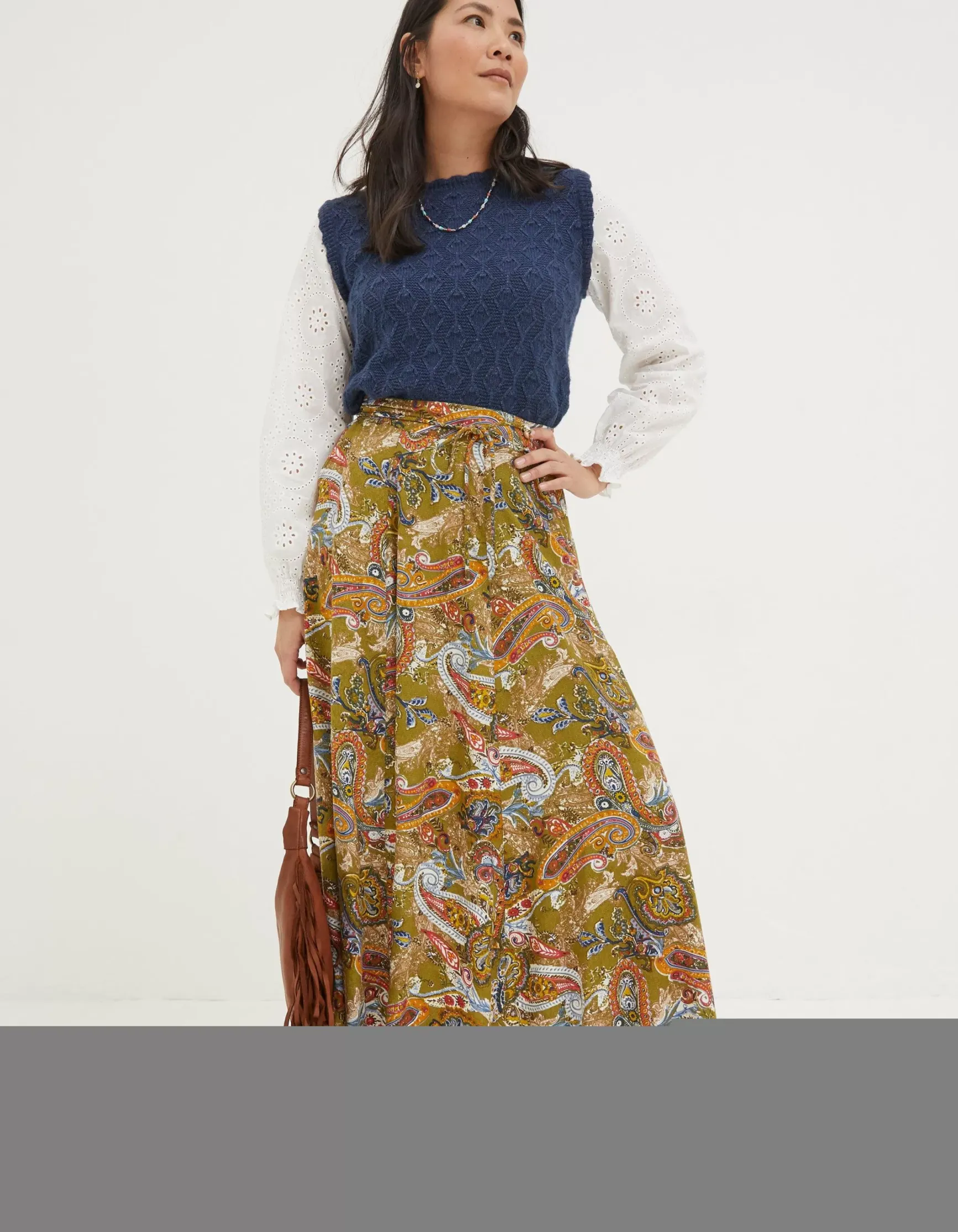 FatFace Amelie Prairie Paisley Midi Skirt|Women View All
