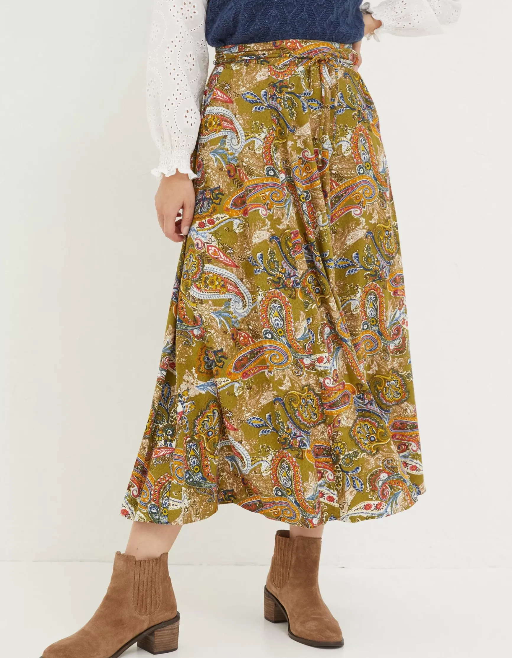 FatFace Amelie Prairie Paisley Midi Skirt|Women View All