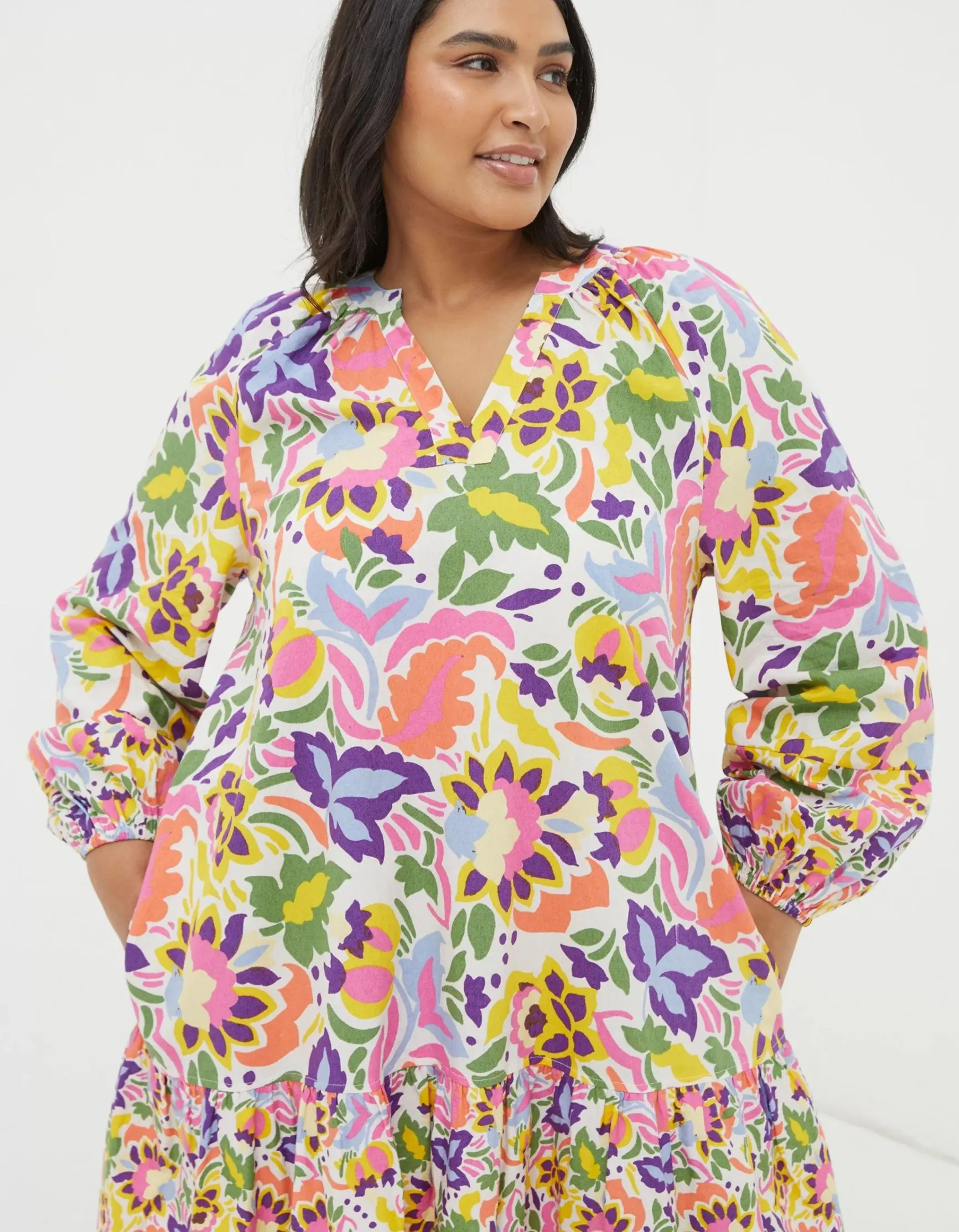 FatFace Amy Art Floral Tunic Dress|Women View All
