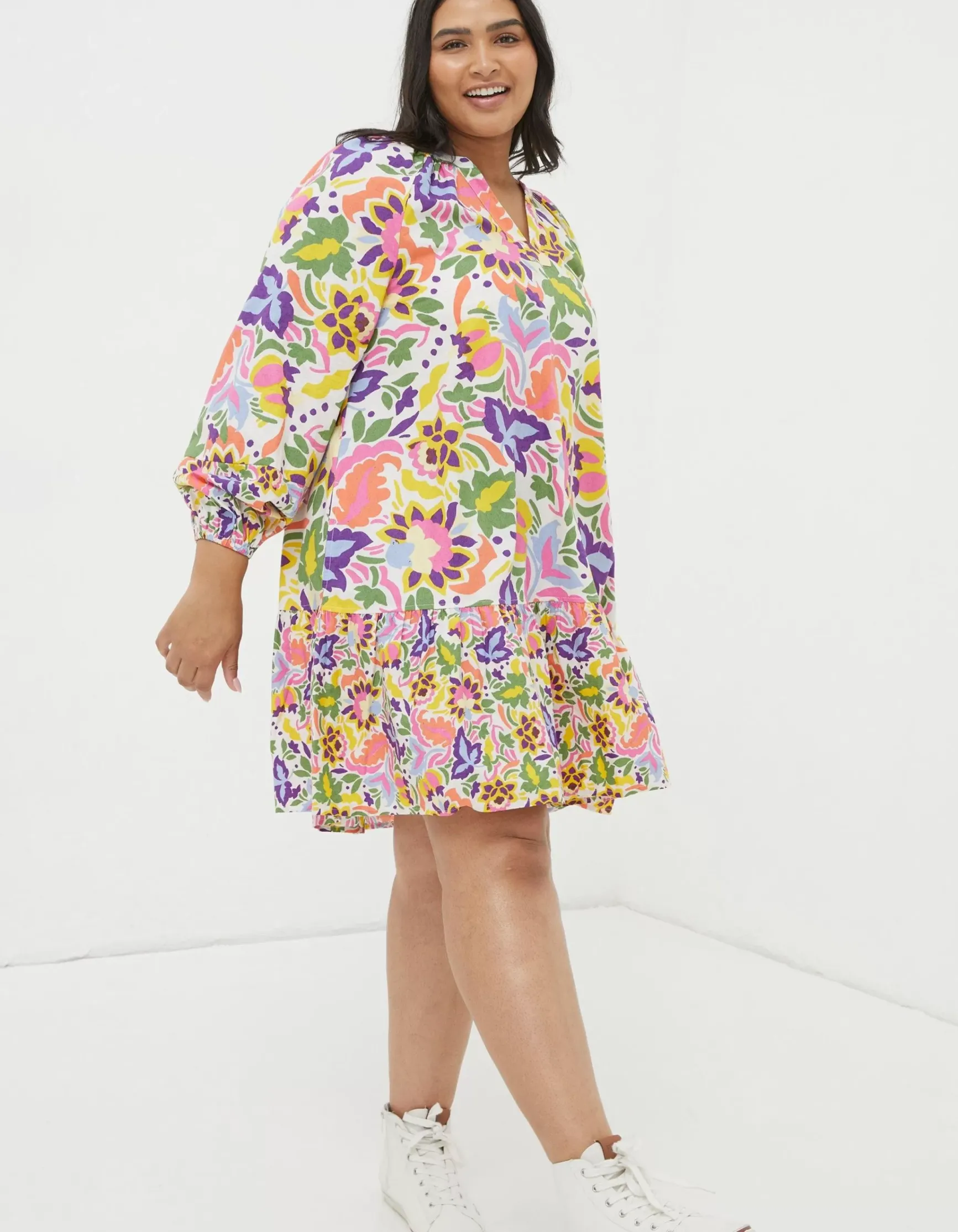 FatFace Amy Art Floral Tunic Dress|Women View All