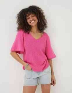 FatFace Angela V Neck Knitted Top|Women Knitwear