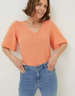 FatFace Angela V Neck Knitted Top|Women Knitwear