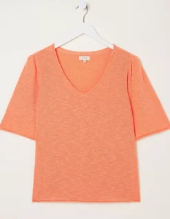 FatFace Angela V Neck Knitted Top|Women Knitwear