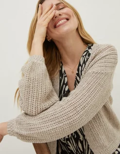 FatFace Anna Crochet Cardigan|Women Knitwear