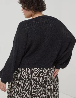 FatFace Anna Crochet Cardigan|Women Knitwear