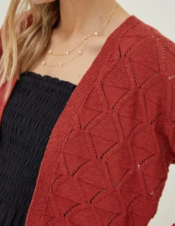 FatFace Anna Pointelle Cardigan|Women Knitwear