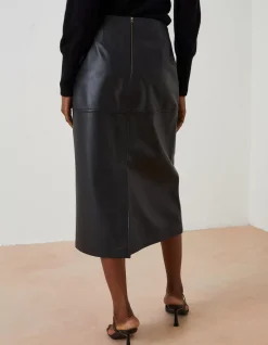 FatFace Anya Leather Midi Skirt|Women View All