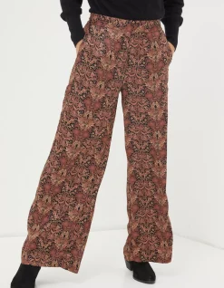 FatFace Art Floral Satin Printed Trousers|Women View All