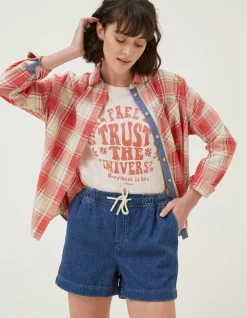 FatFace Ashby Pull On Denim Short|Women Shorts