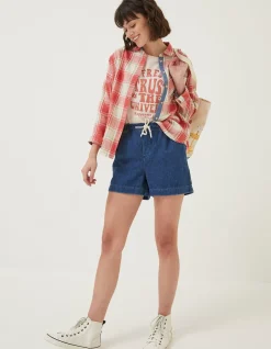 FatFace Ashby Pull On Denim Short|Women Shorts