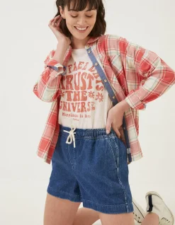 FatFace Ashby Pull On Denim Short|Women Shorts