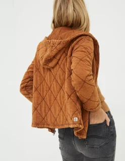FatFace Asher Quilted Zip Through Hoodie|Women Sweatshirts & Hoodies