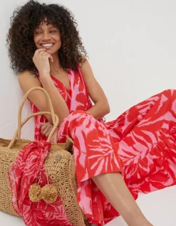 FatFace Avery Ikat Leaves Midi Dress|Women Dresses