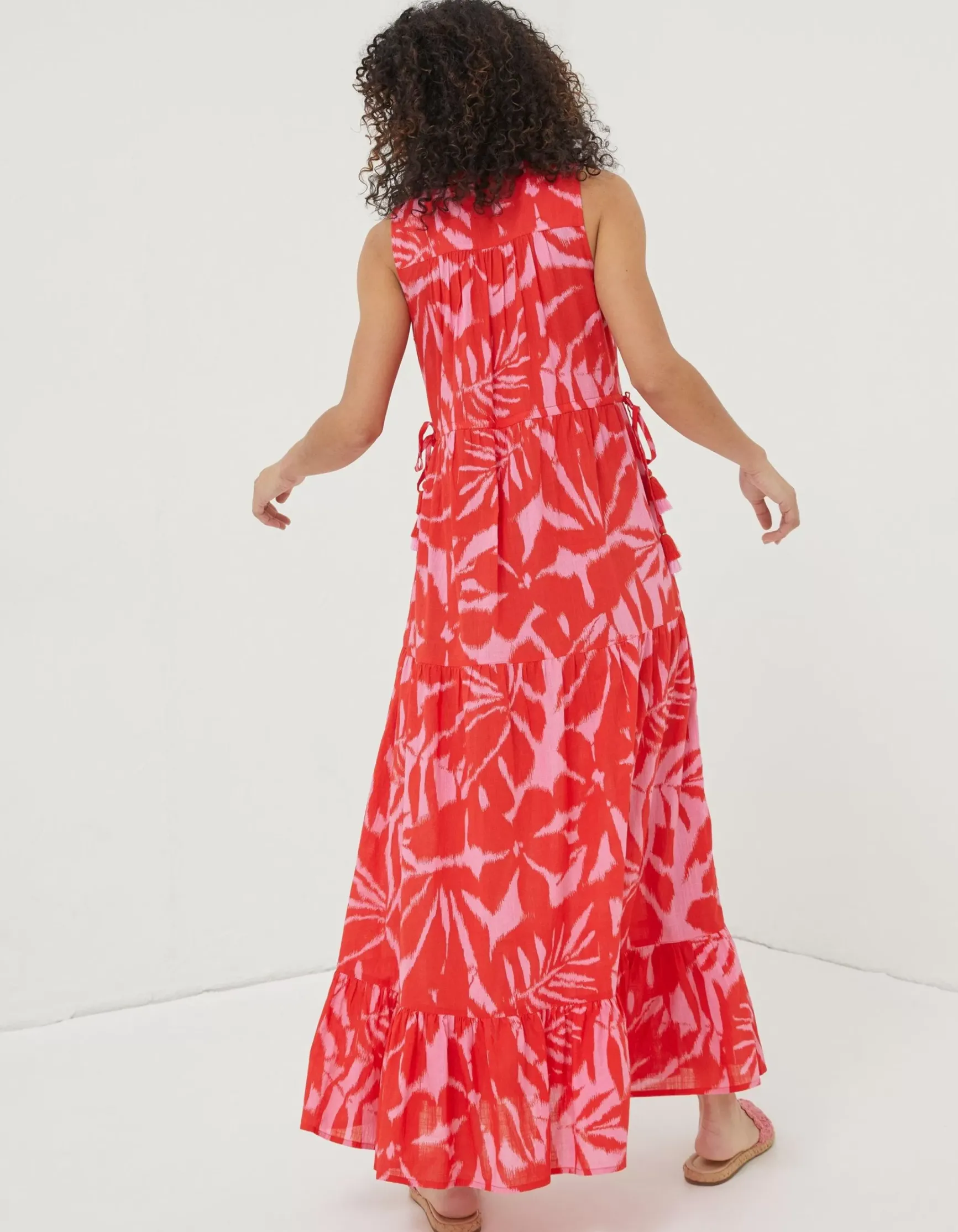 FatFace Avery Ikat Leaves Midi Dress|Women Dresses