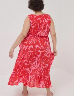 FatFace Avery Ikat Leaves Midi Dress|Women Dresses