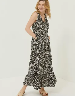 FatFace Avery Paint Stroke Midi Dress|Women Dresses