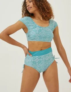FatFace Bandana Cap Sleeve Bikini Top|Women Beachwear & Swimwear