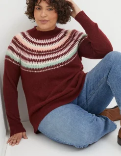 FatFace Bea Yoke Fairisle Jumper|Women Knitwear