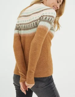 FatFace Bea Yoke Fairisle Jumper|Women Knitwear