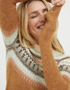 FatFace Bea Yoke Fairisle Jumper|Women Knitwear