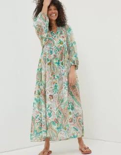 FatFace Beachwear Jocelyn Paisley Midi Dress|Women Dresses