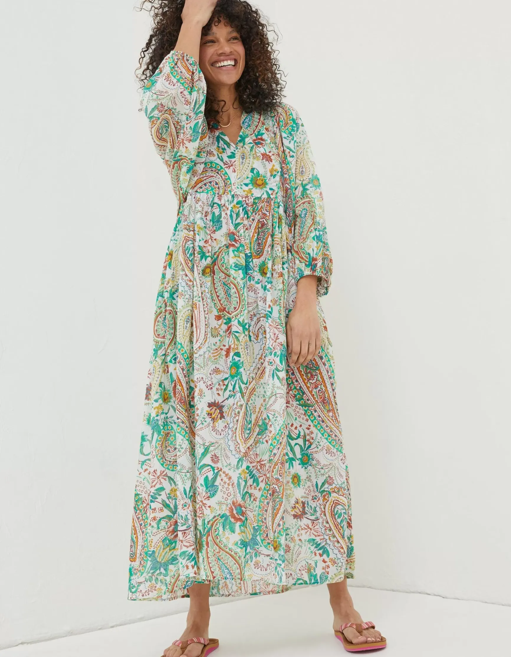 FatFace Beachwear Jocelyn Paisley Midi Dress|Women Dresses
