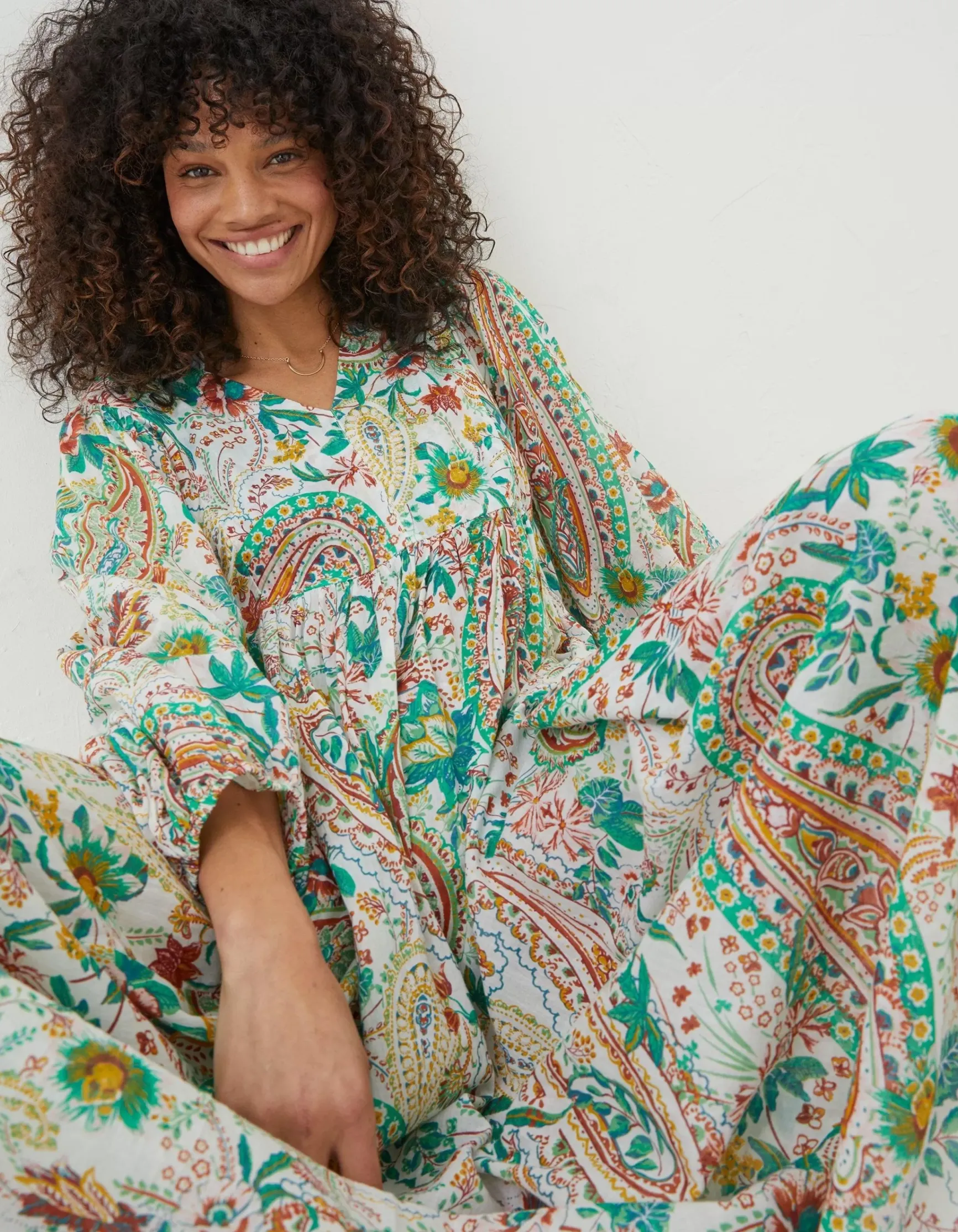 FatFace Beachwear Jocelyn Paisley Midi Dress|Women Dresses