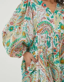 FatFace Beachwear Jocelyn Paisley Midi Dress|Women Dresses