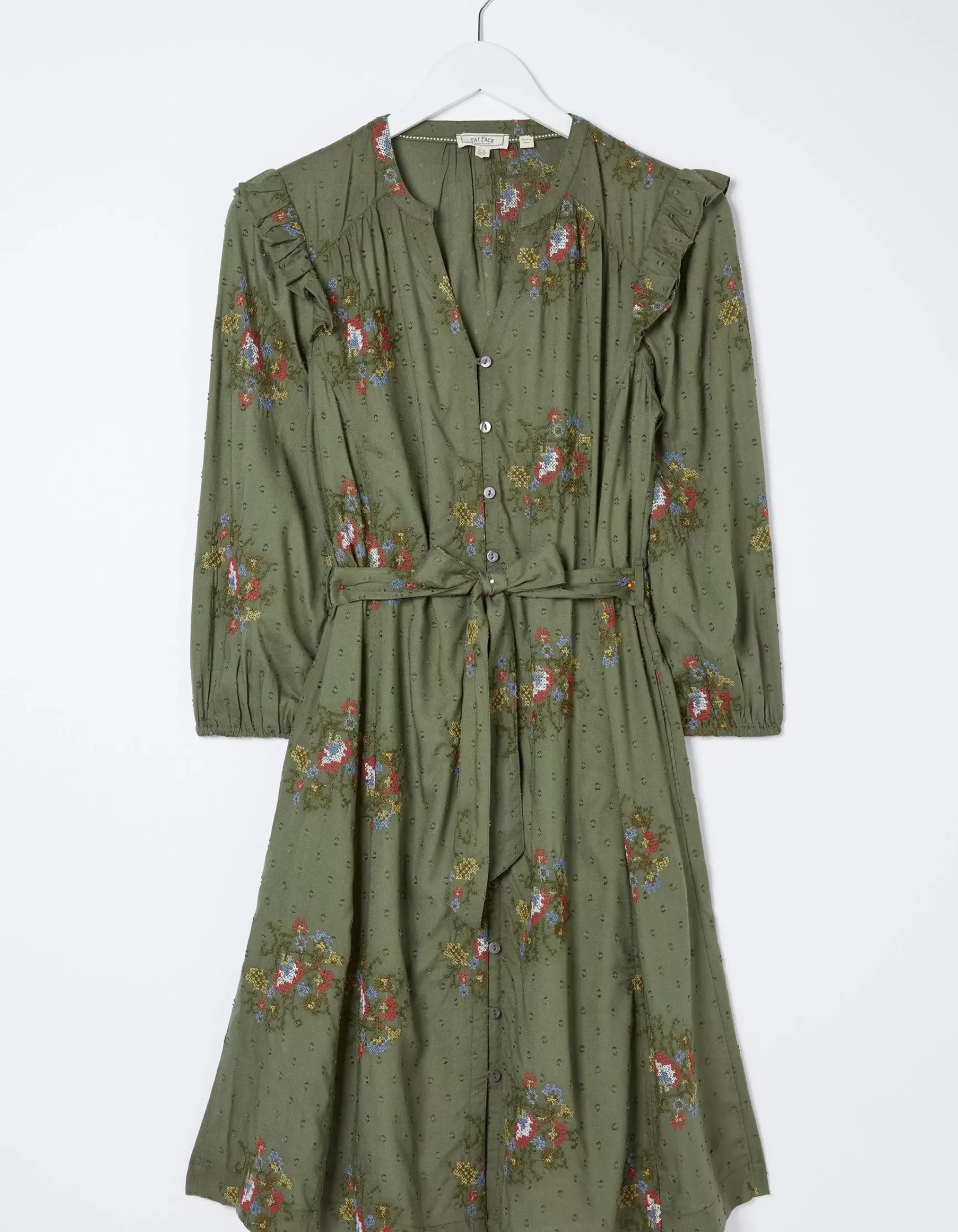 FatFace Bernie Embroidered Shirt Dress|Women View All