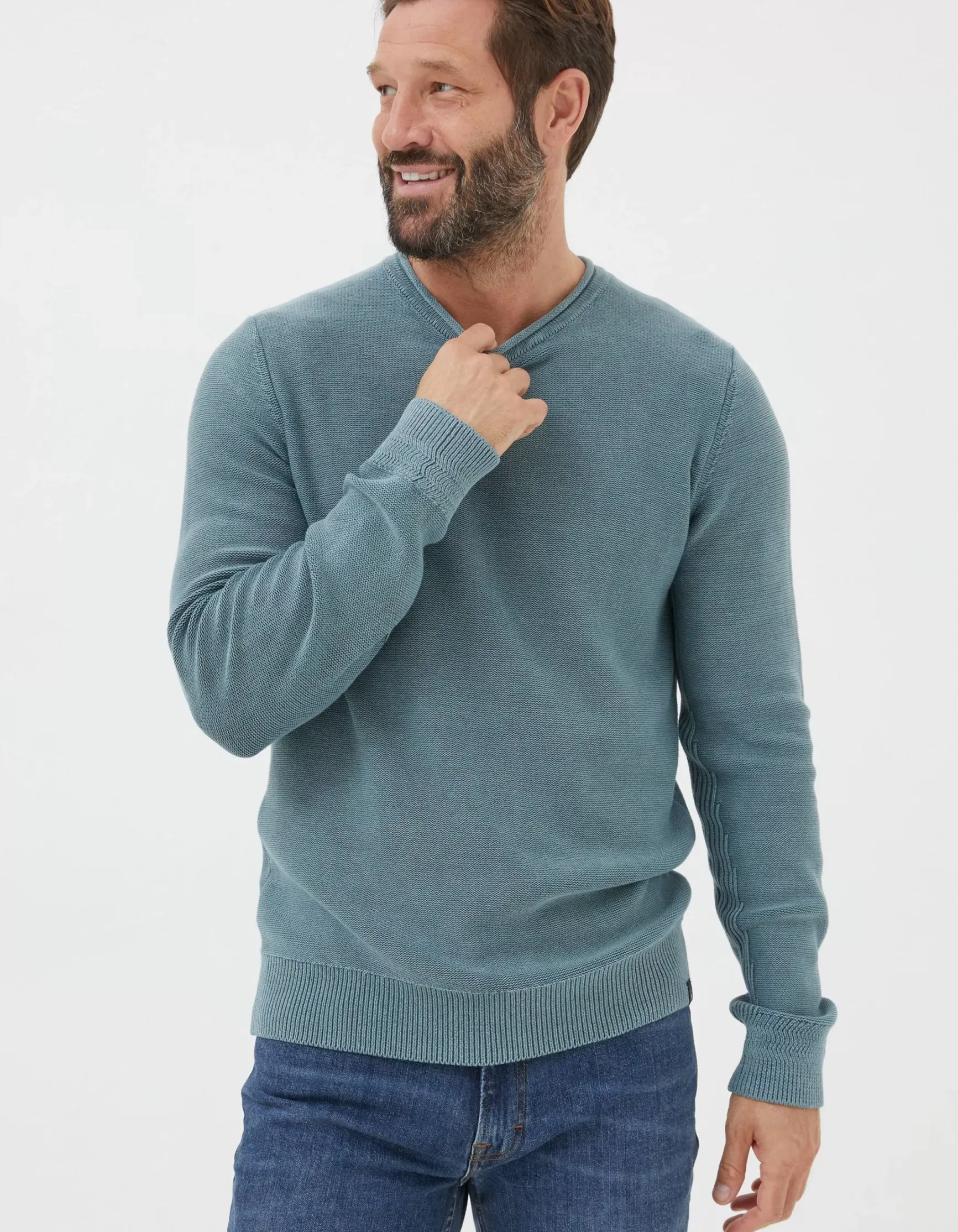 FatFace Berwick Washed Crew Jumper|Men View All