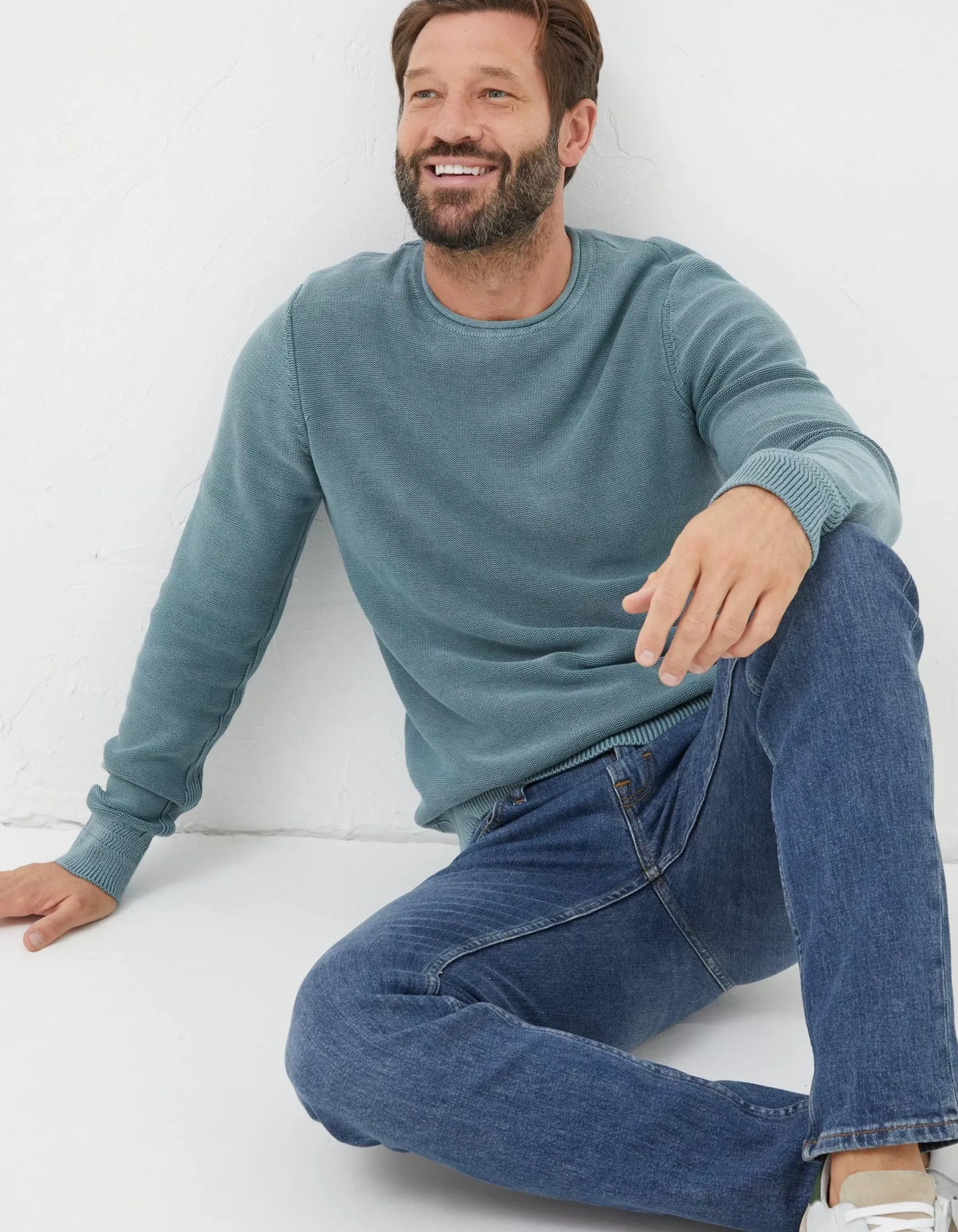 FatFace Berwick Washed Crew Jumper|Men View All