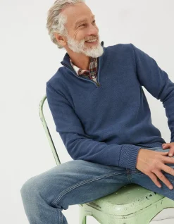 FatFace Berwick Washed Half Neck|Men Knitwear