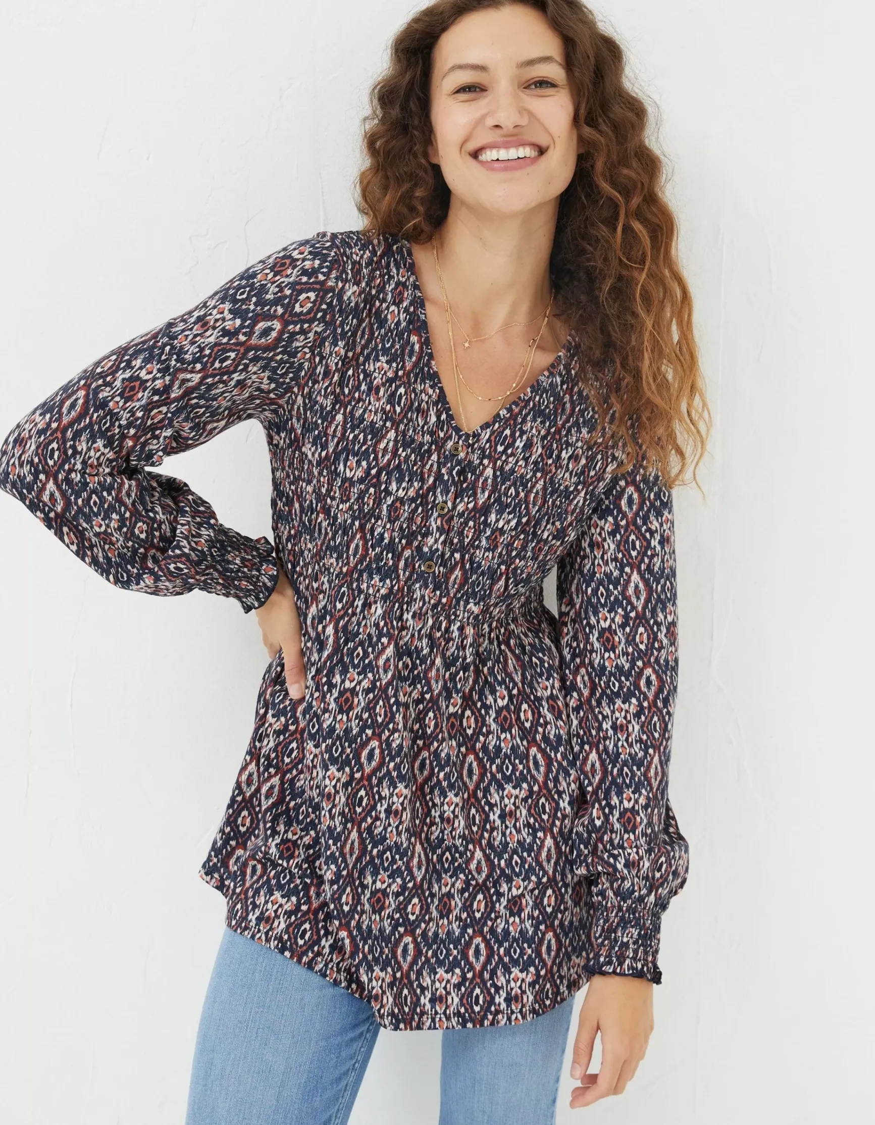 FatFace Beth Ikat Geo Tunic|Women View All