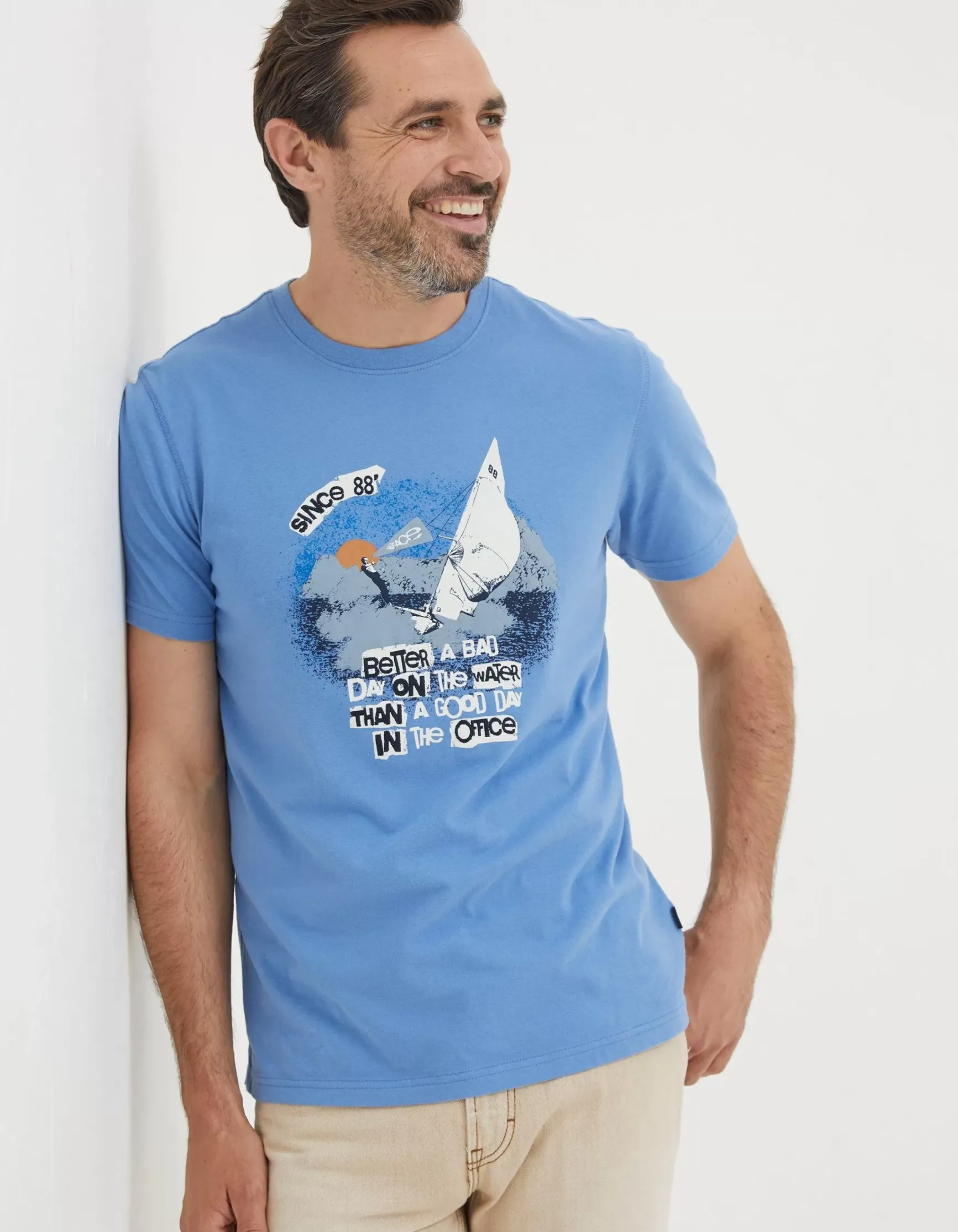 FatFace Better A Bad Day Sail T Shirt|Men View All