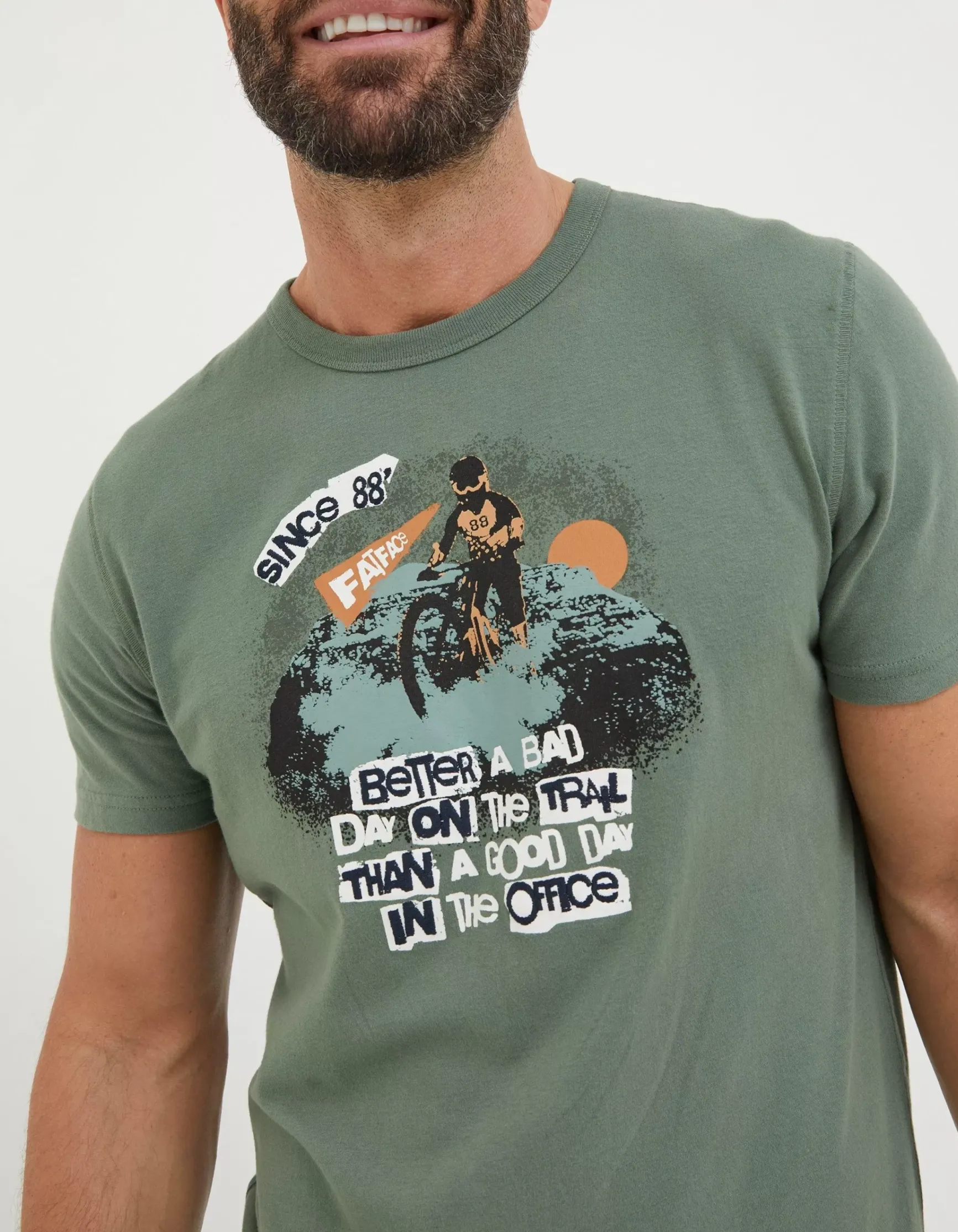FatFace Better A Bad Day Trail T Shirt|Men View All
