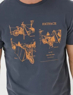 FatFace Bike In Tents T-Shirt|Men T-Shirts