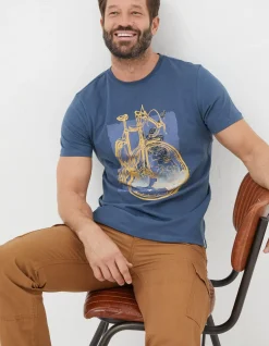 FatFace Bike Map T-Shirt|Men T-Shirts