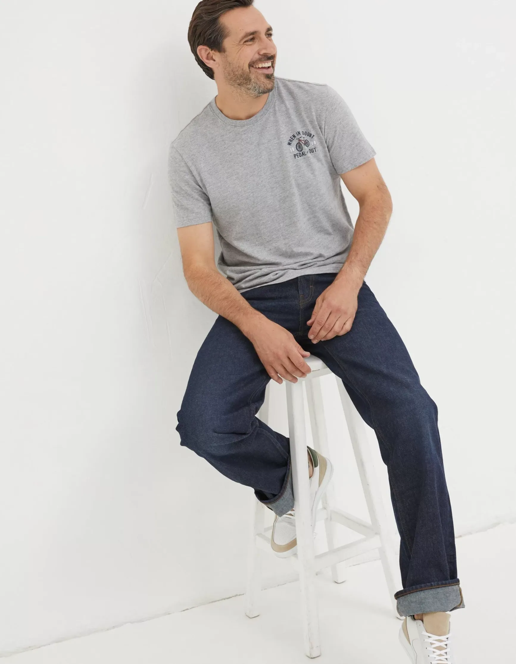 FatFace Bike Pedal T-Shirt|Men T-Shirts