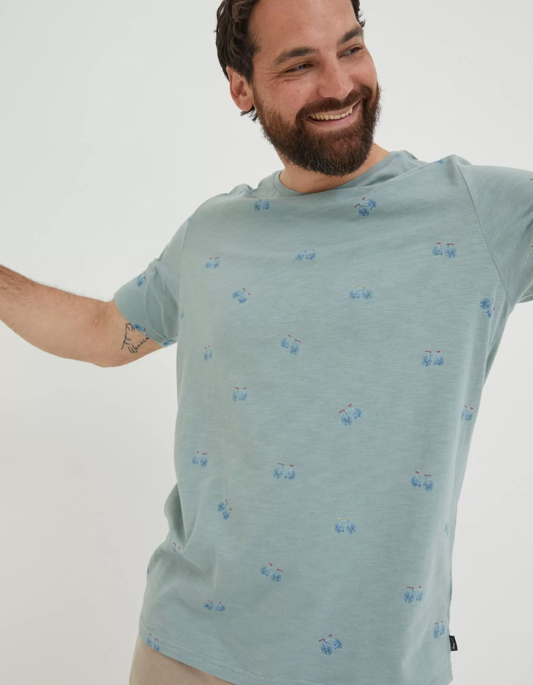 FatFace Bike Print T-Shirt|Men T-Shirts