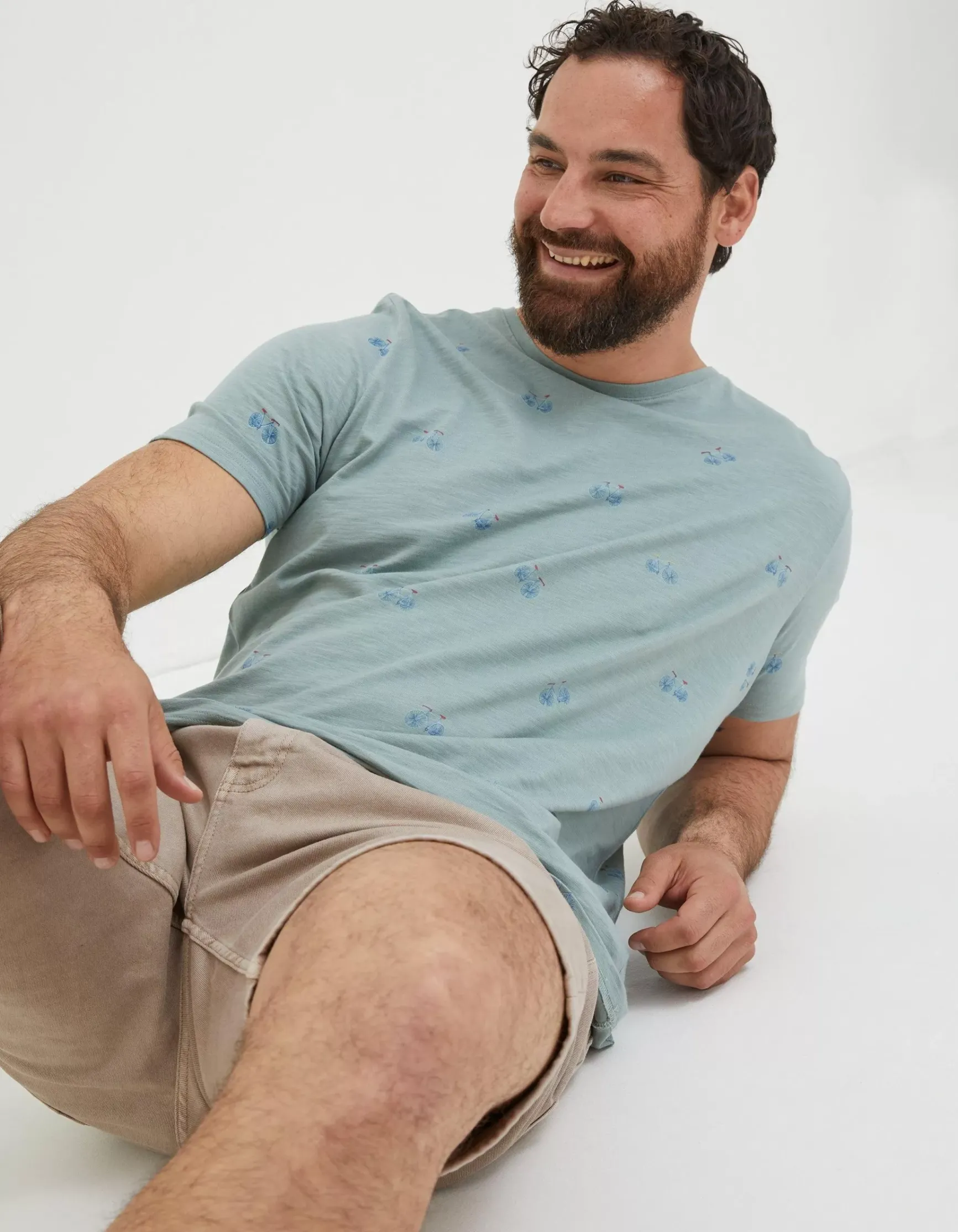 FatFace Bike Print T-Shirt|Men T-Shirts