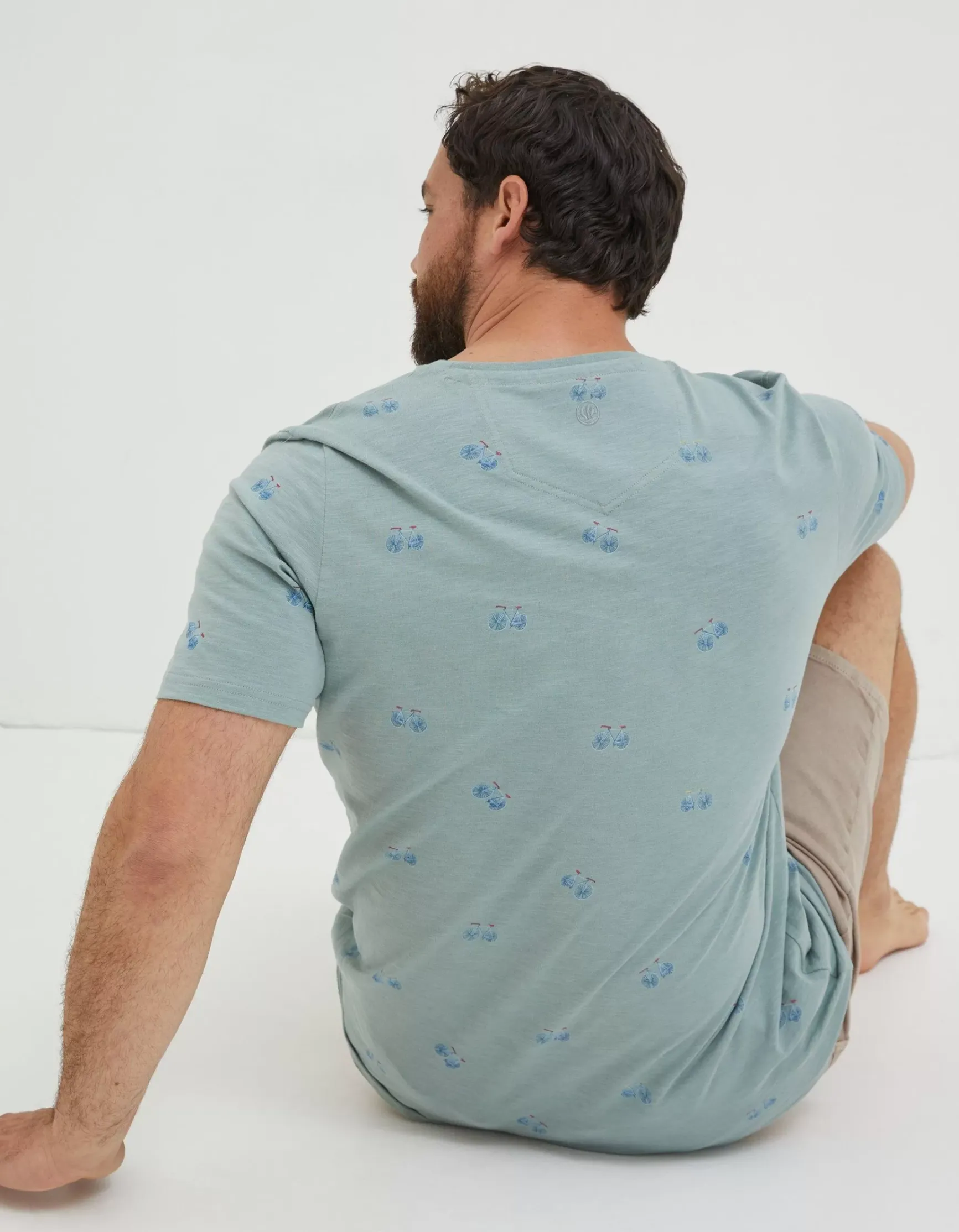 FatFace Bike Print T-Shirt|Men T-Shirts