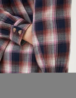 FatFace Billie Longline Check Shirt|Women Shirts & Blouses