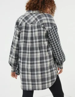 FatFace Billie Longline Check Shirt|Women Shirts & Blouses