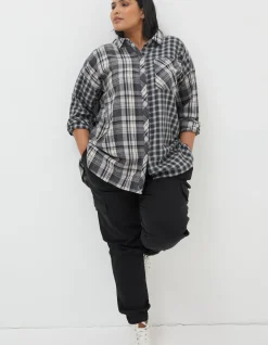 FatFace Billie Longline Check Shirt|Women Shirts & Blouses